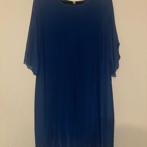 Elegant Blue Long Sleeve Dress